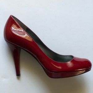Marc Fisher red patent leather heels